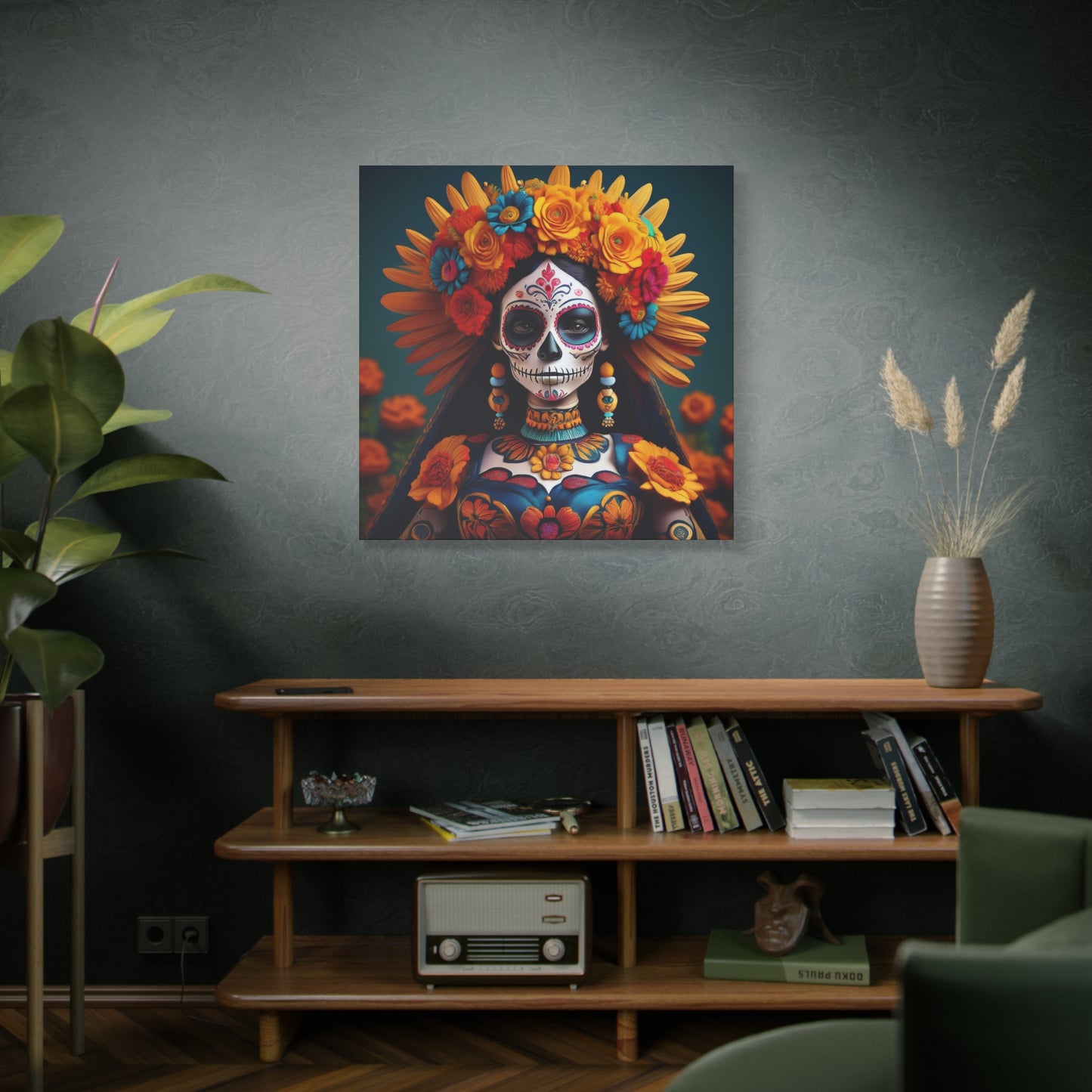 La Catrina Frameless Canvas Wall Art Sizes 10”x10” – 36”x36”