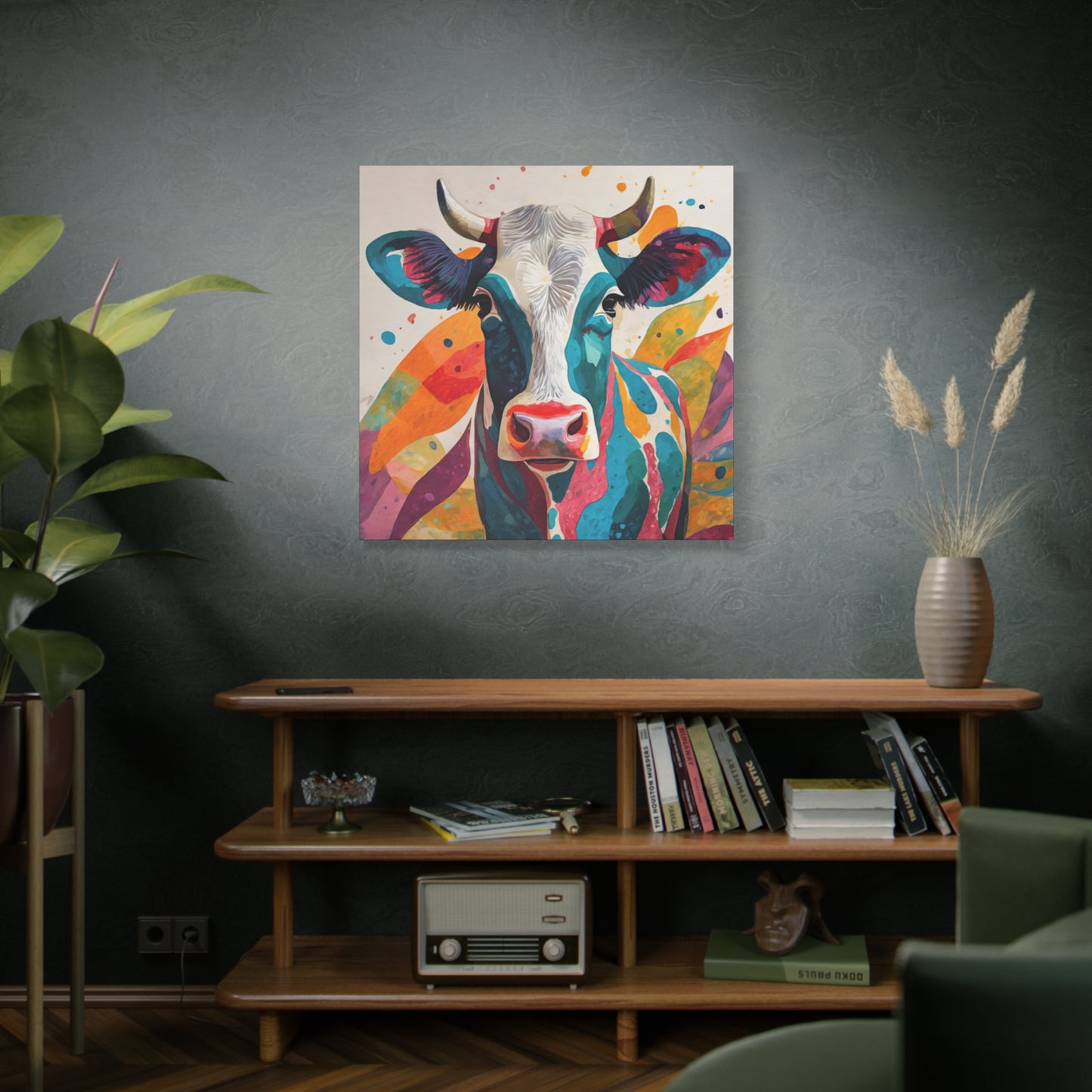 Cow Frameless Canvas Wall Art Sizes 10”x10” – 36”x36”