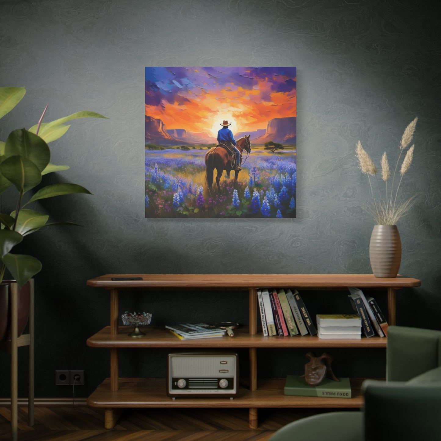 Cowboy Frameless Canvas Wall Art Sizes 10”x10” – 36”x36”