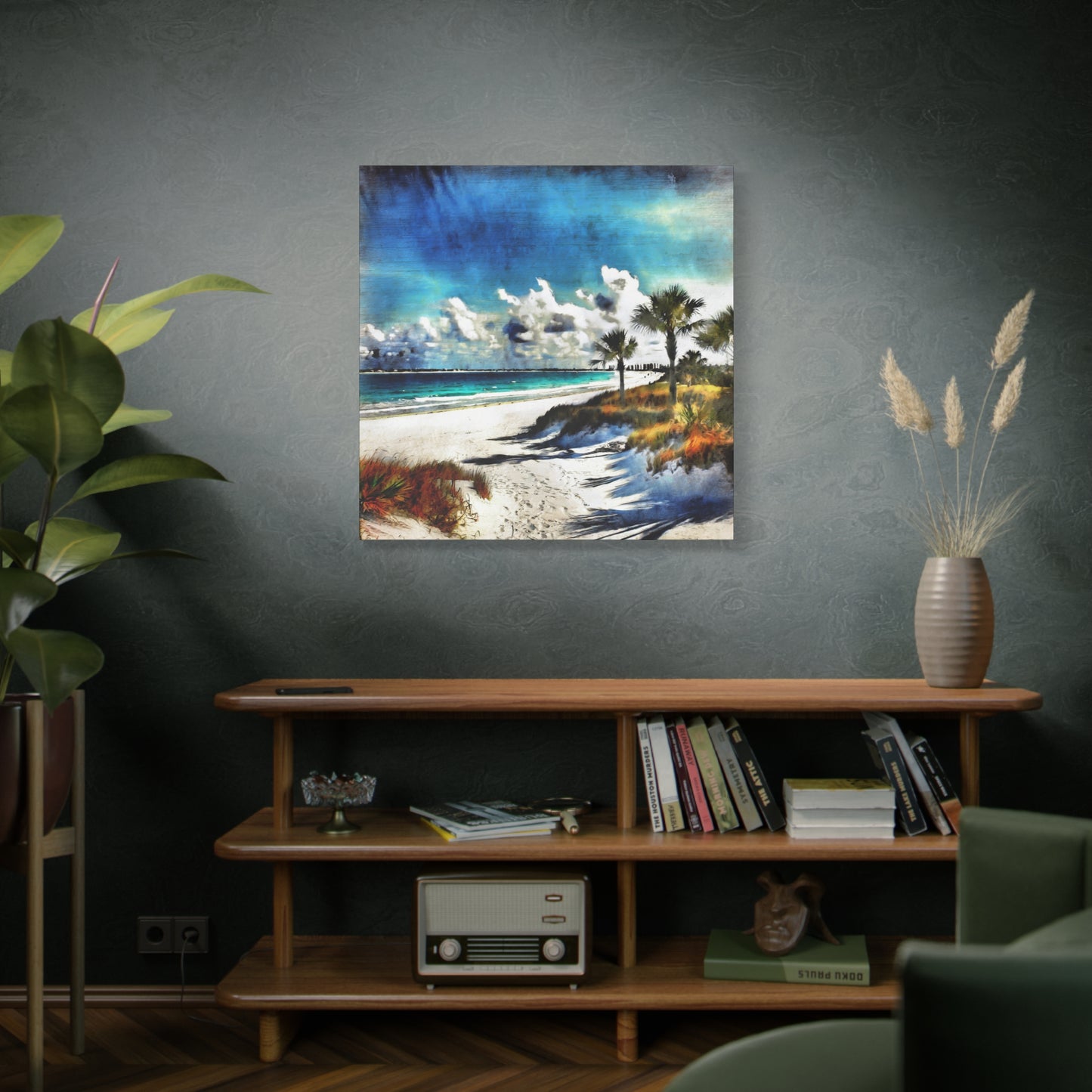 Beach Frameless Canvas Wall Art Sizes 10”x10” – 36”x36”