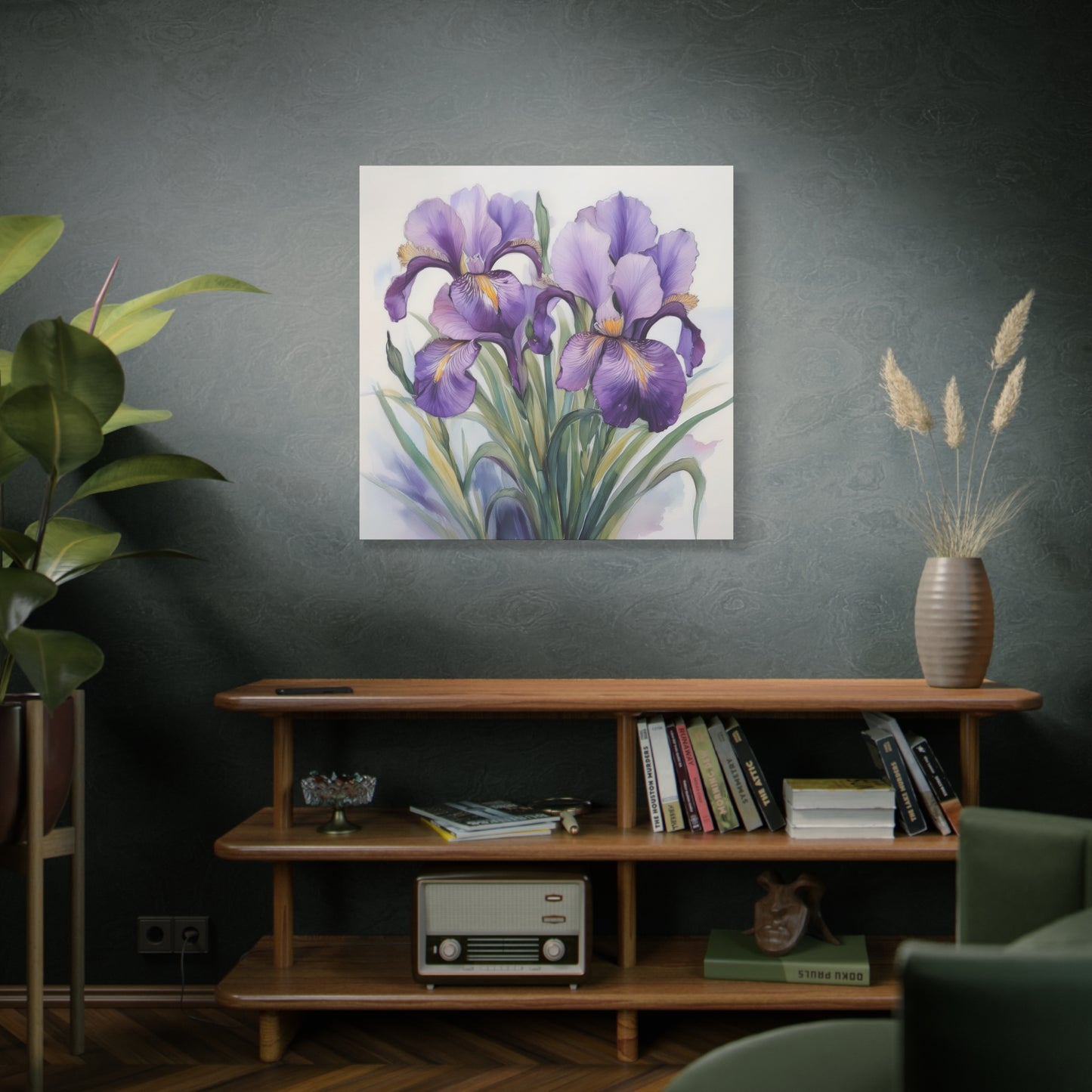 Iris Frameless Canvas Wall Art Sizes 10”x10” – 36”x36”