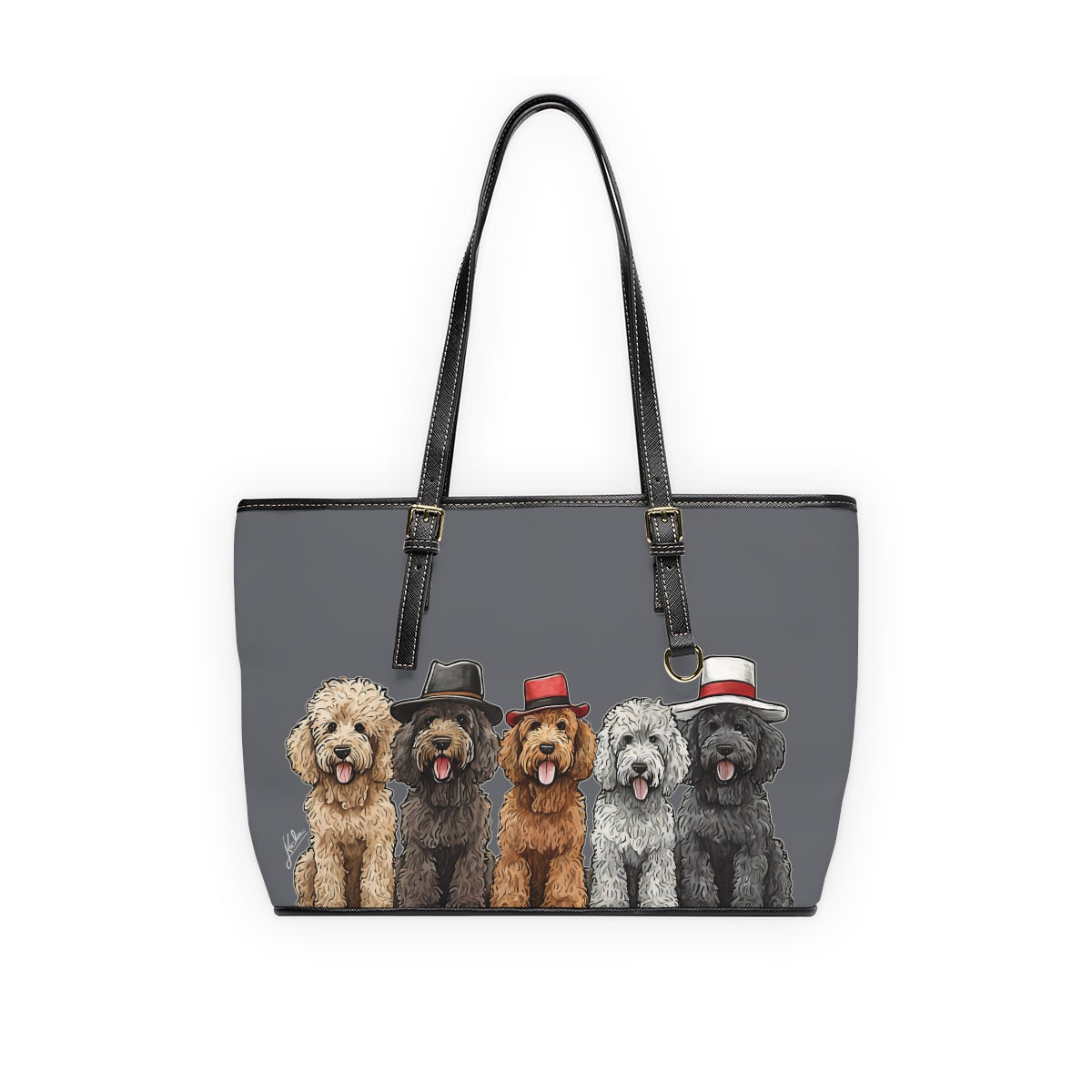 Doodle Vegan Leather Tote Purse