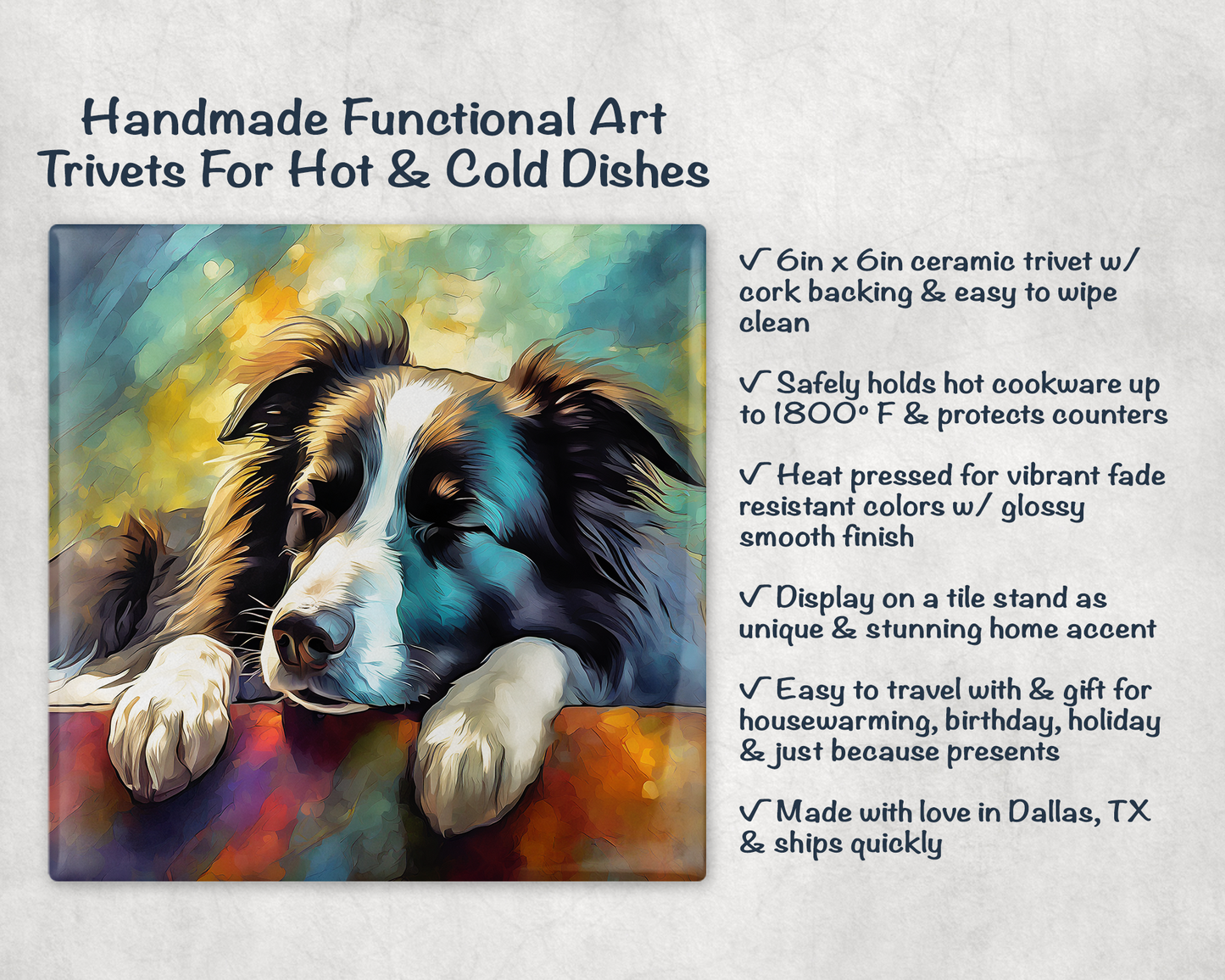 Border Collie Trivet