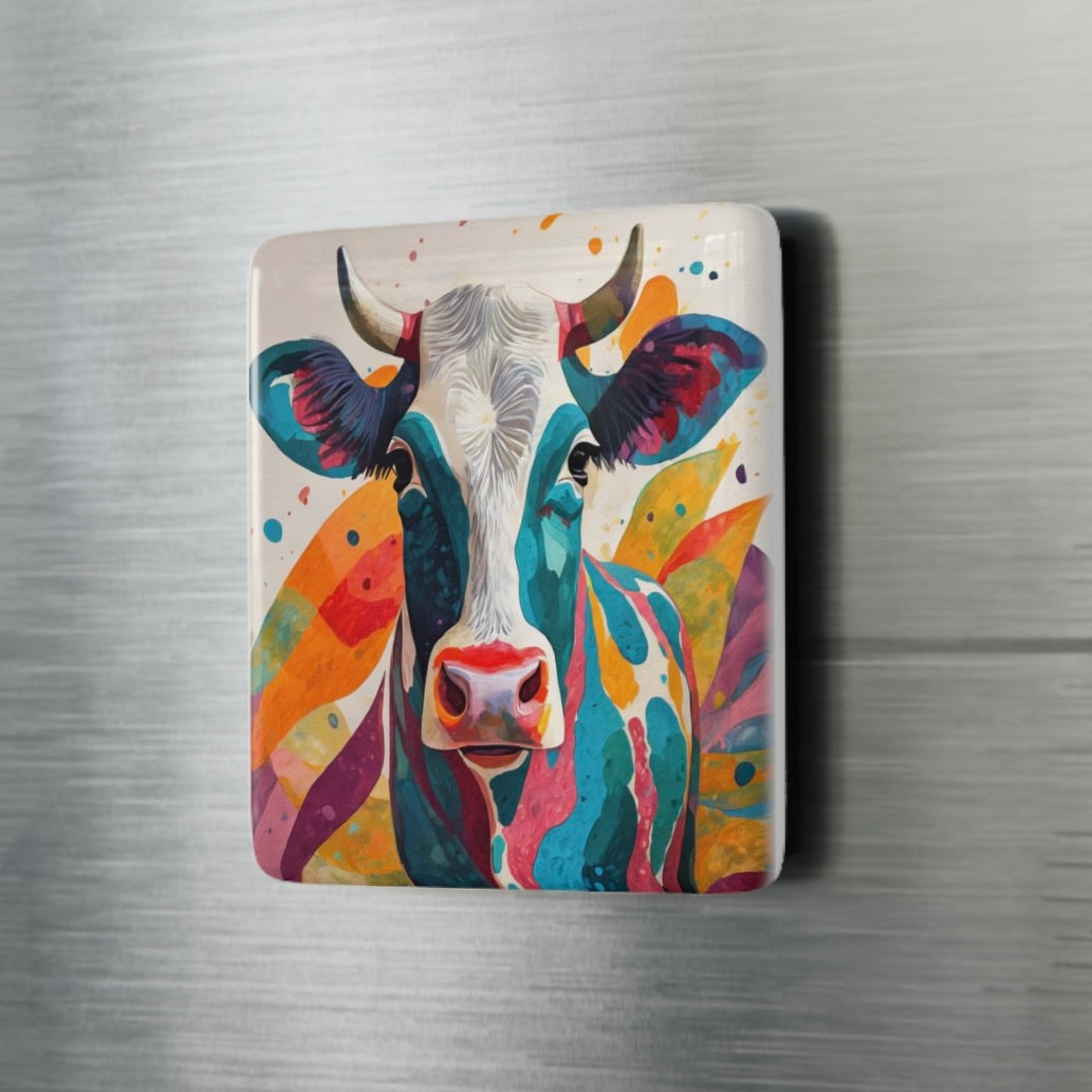 Cow Ceramic Tile Magnet