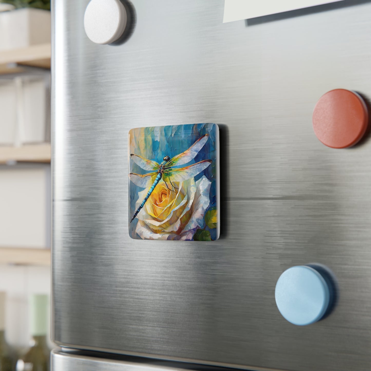 Dragonfly Ceramic Tile Magnet