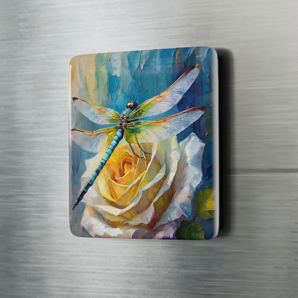 Dragonfly Ceramic Tile Magnet