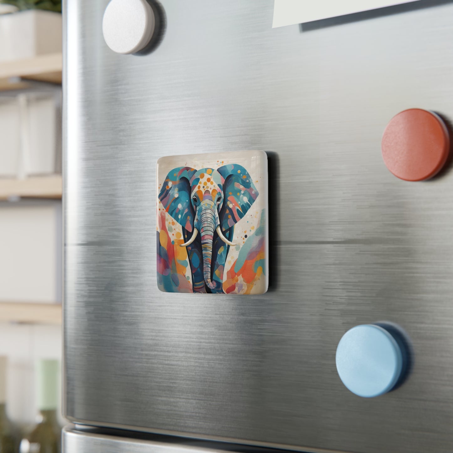 Elephant Ceramic Tile Magnet