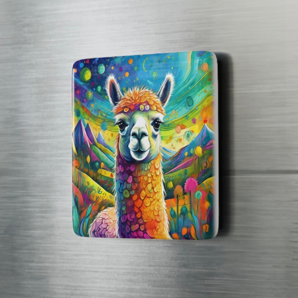 Llama Ceramic Tile Magnet