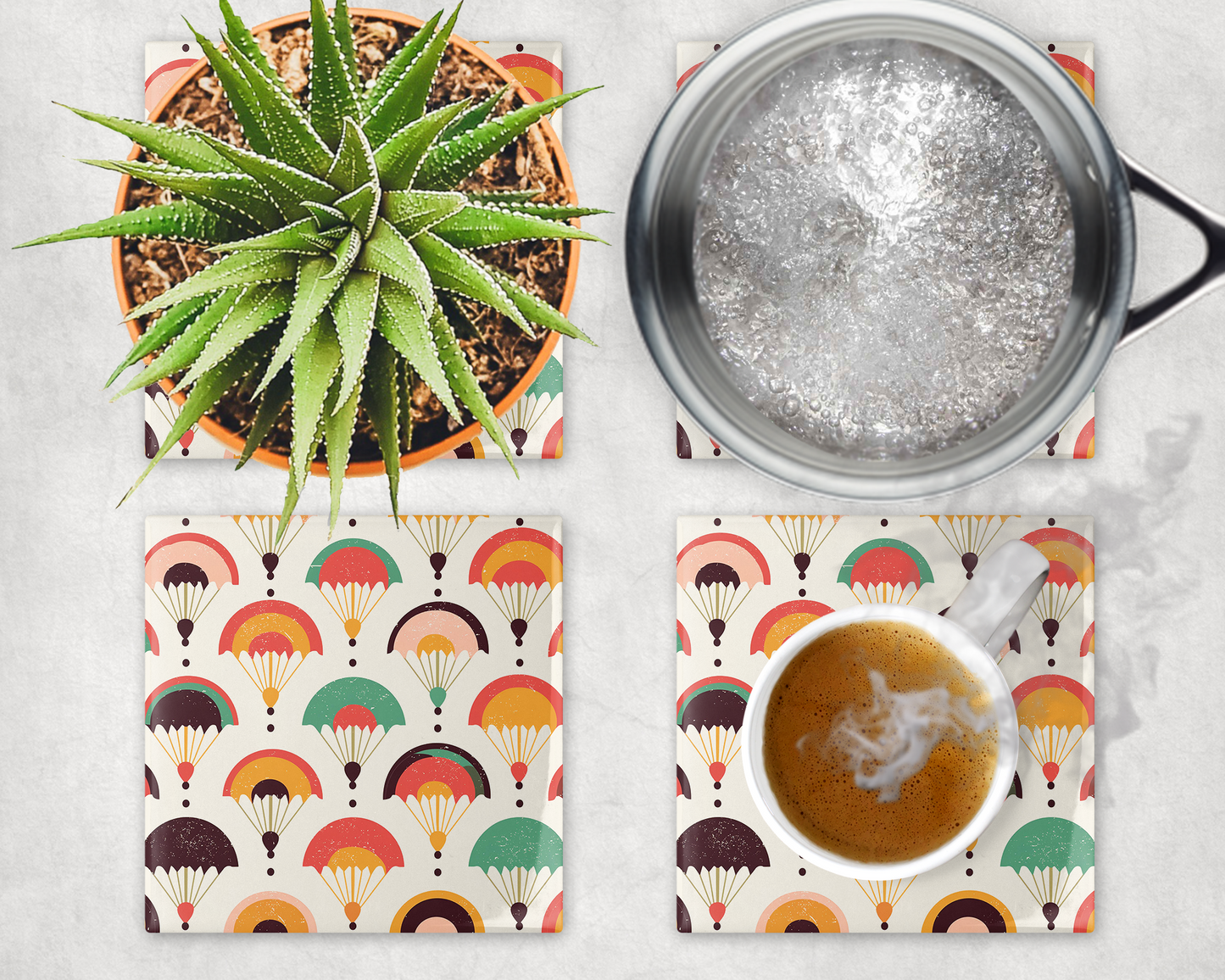 Vintage Retro Parachute Trivet