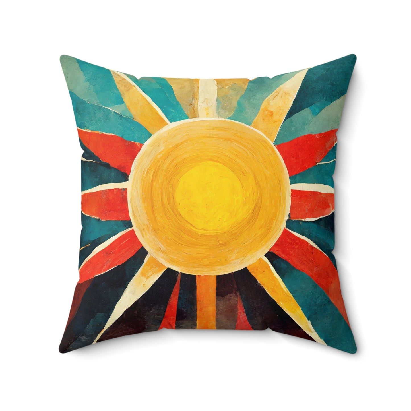Sun Throw Pillow Accent Pillows, Decorative Pillows, Throw Pillows for Couch, Pillows, Faux Suede, Soft Pillow, Mid-Century Style