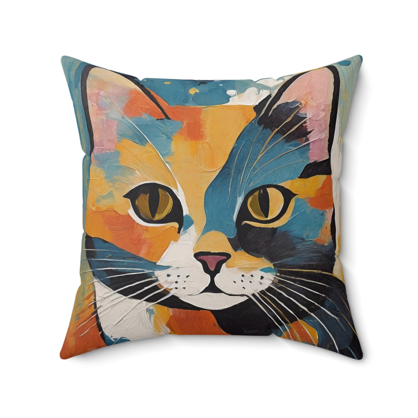 Cat Throw Pillow Accent Pillows, Decorative Pillows, Throw Pillows for Couch, Pillows, Faux Suede, Soft Pillow, Mid-Century Style