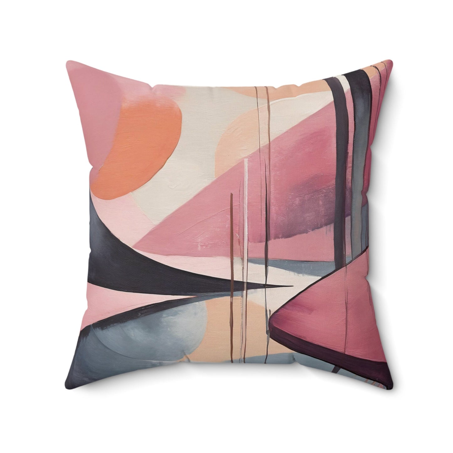 Pink Throw Pillow Accent Pillows, Decorative Pillows, Throw Pillows for Couch, Pillows, Faux Suede, Soft Pillow, Mid-Century Style