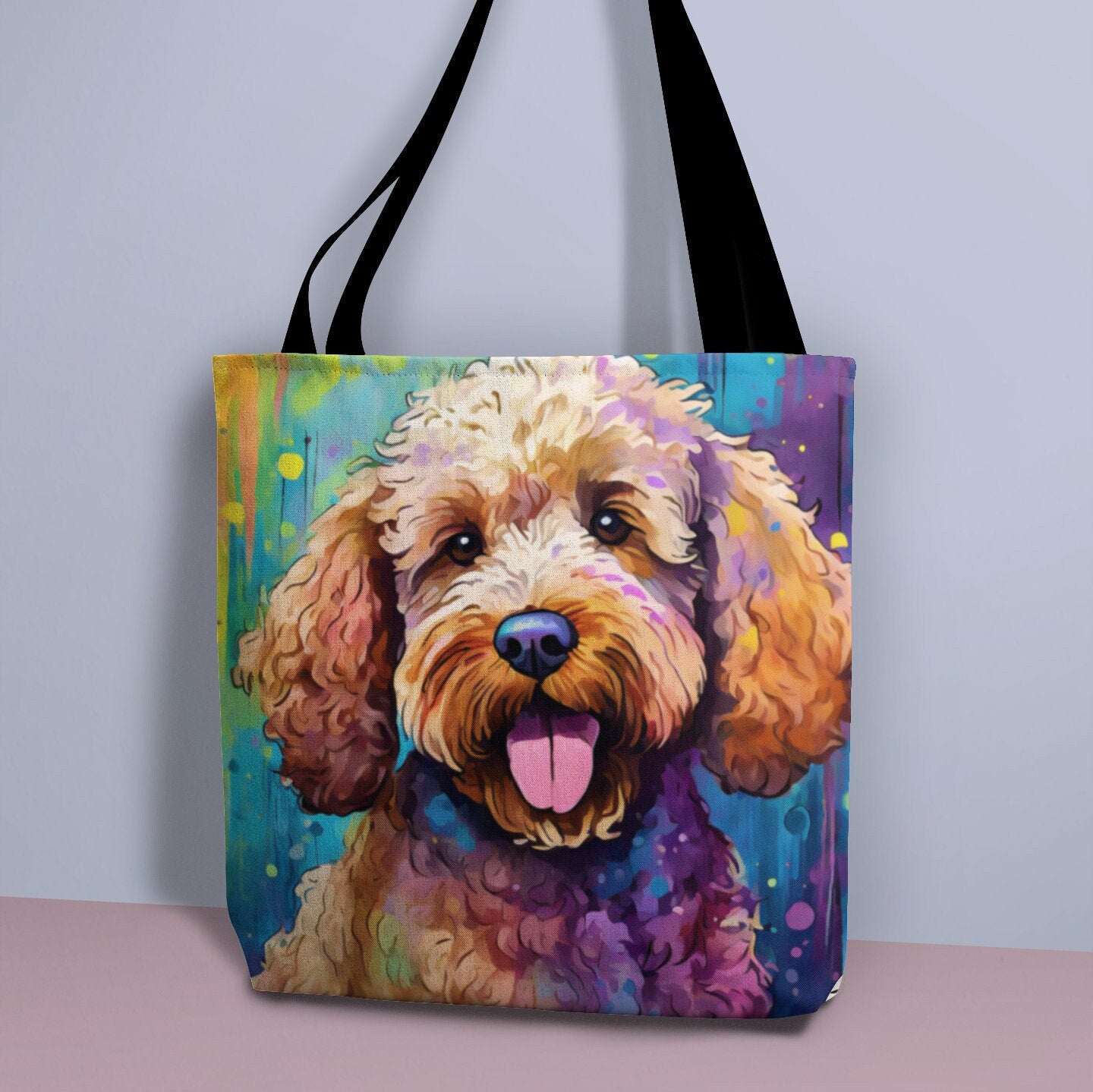Goldendoodle Dog Tote Bag, Dog Bag, Canvas Bag, Tote Bag, Reusable Bag, Shopping Bag, Gift For Her, Gift For Dog Lovers, Dog Gift