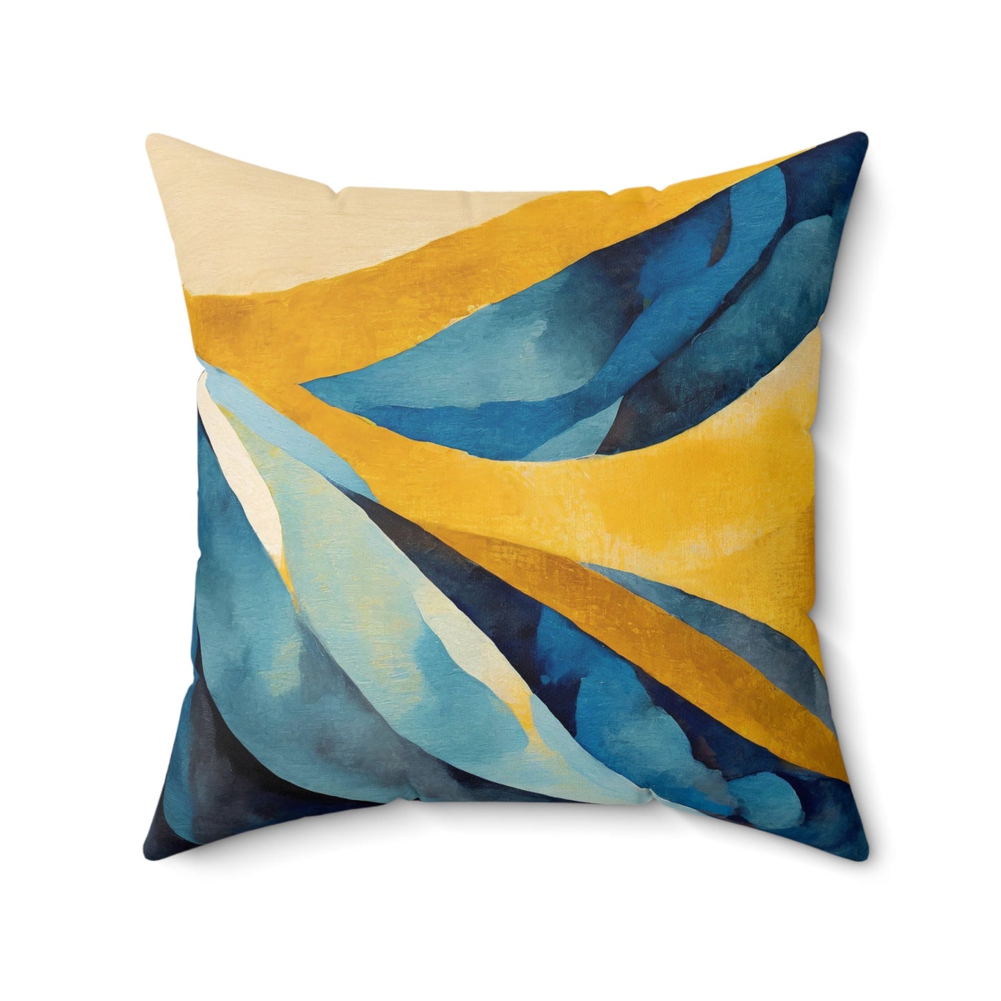 Blue Yellow Throw Pillow Accent Pillows, Decorative Pillows, Throw Pillows for Couch, Pillows, Faux Suede, Soft Pillow, Mid-Century Style