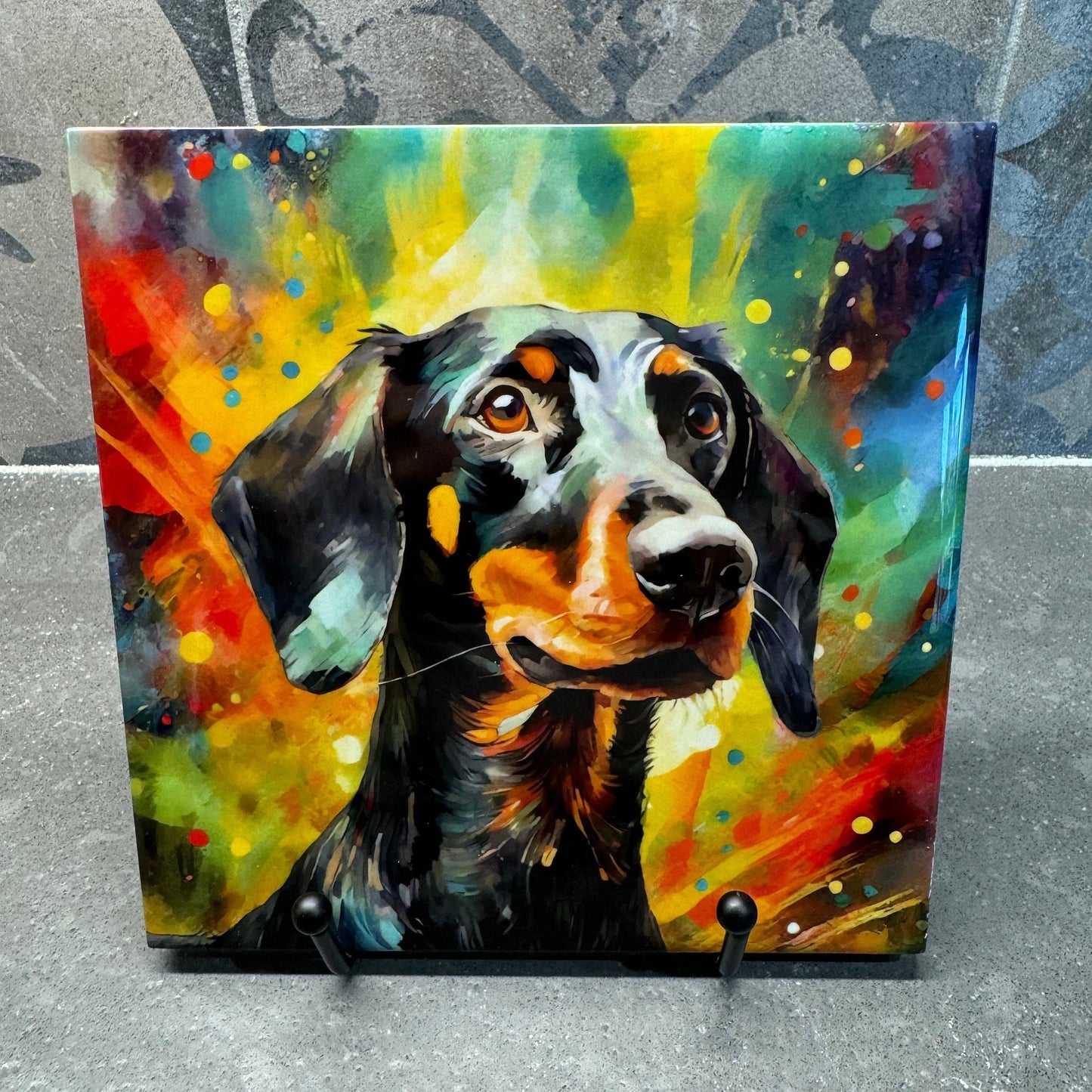 3 Designs! Dachshund Trivet for Hot Dishes. Hot Plate Coaster. Ceramic Tile Art Gift for Dog Lovers. Dachshund Mom or Dad. Wiener Dog.