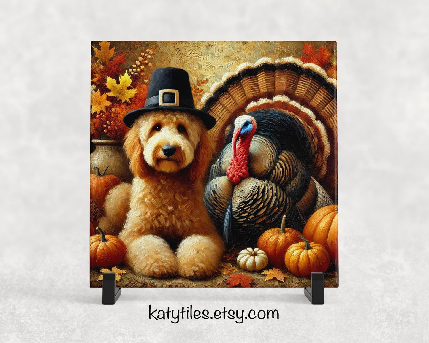 Doodle Thanksgiving Trivets for Hot Dishes - Thanksgiving Holiday Decorations – Thanksgiving Hot Plates - Gift for Doodle Lover Decor