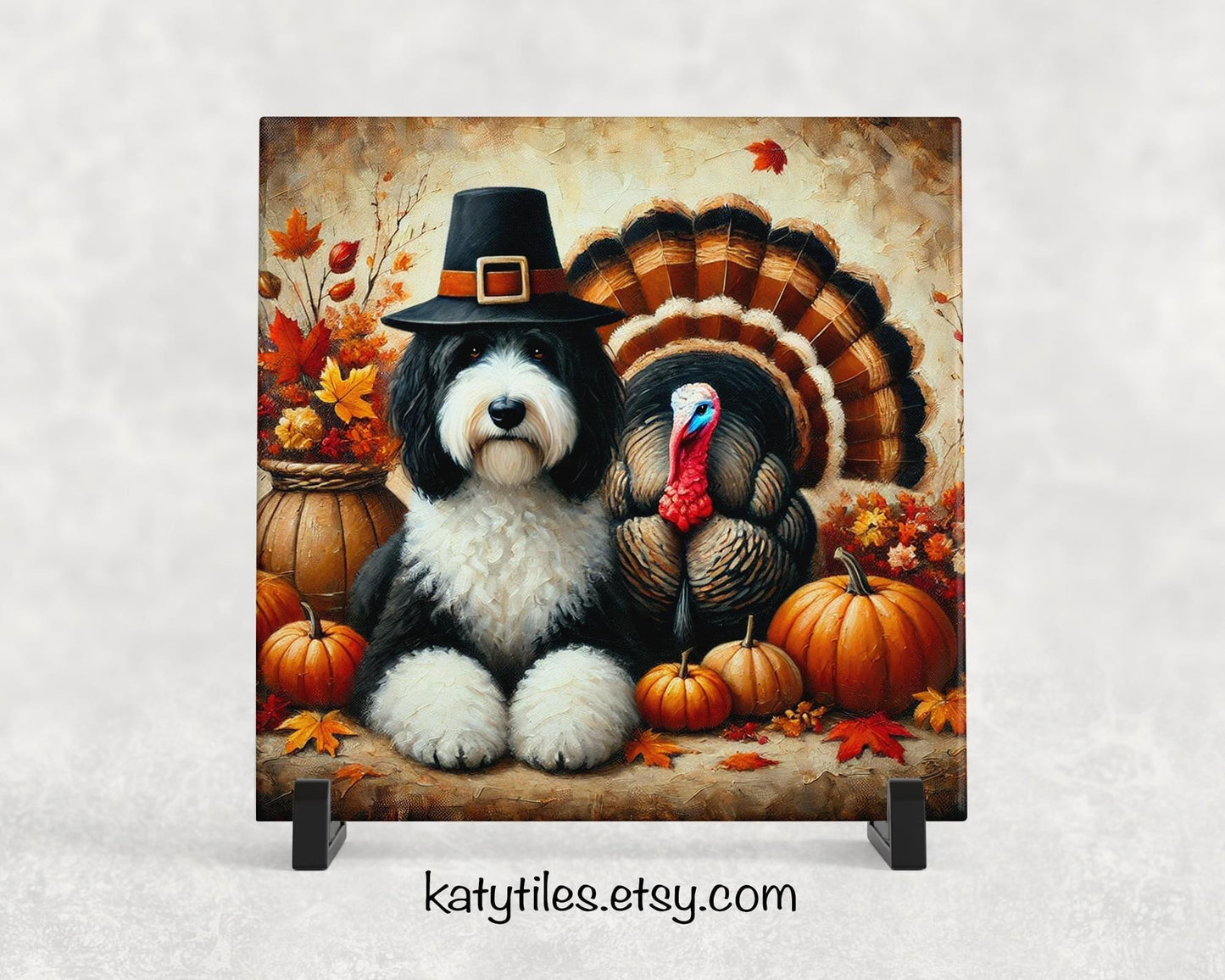 Doodle Thanksgiving Trivets for Hot Dishes - Thanksgiving Holiday Decorations – Thanksgiving Hot Plates - Gift for Doodle Lover Decor