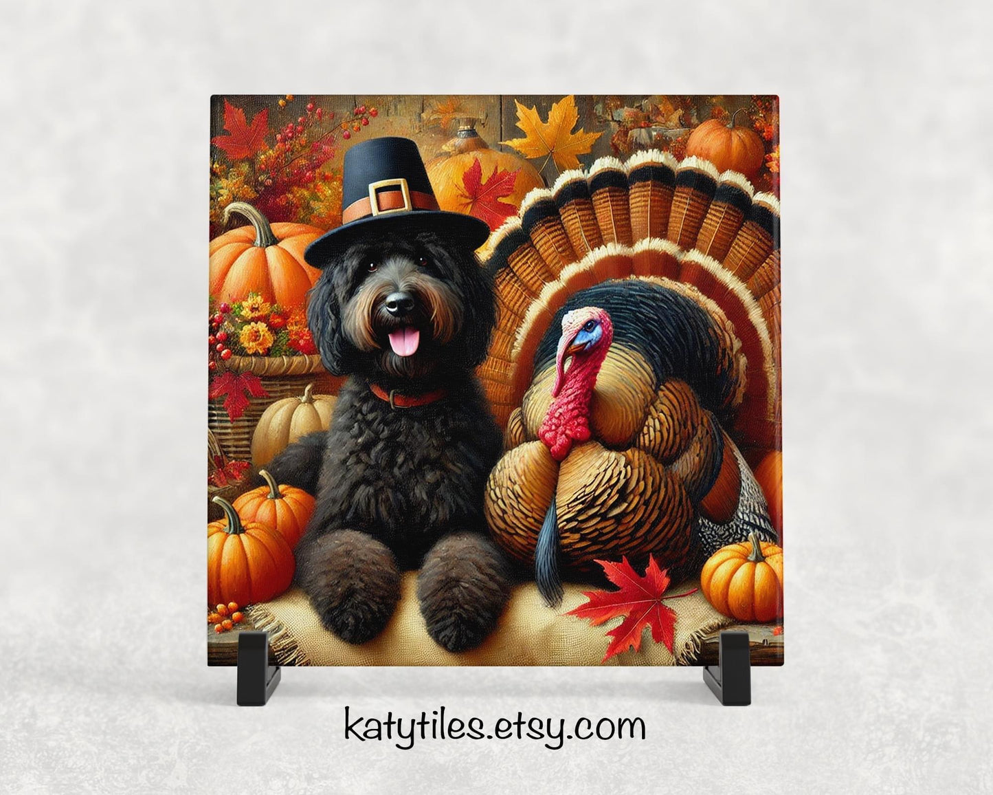 Doodle Thanksgiving Trivets for Hot Dishes - Thanksgiving Holiday Decorations – Thanksgiving Hot Plates - Gift for Doodle Lover Decor