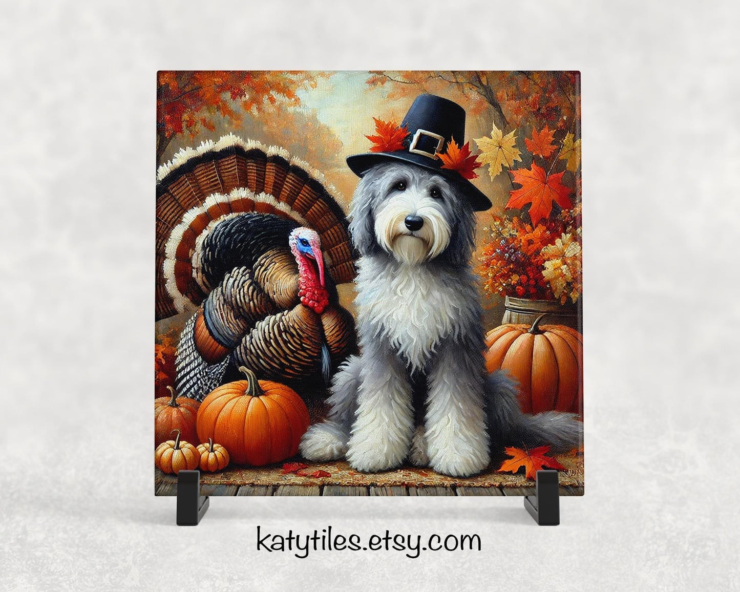 Doodle Thanksgiving Trivets for Hot Dishes - Thanksgiving Holiday Decorations – Thanksgiving Hot Plates - Gift for Doodle Lover Decor