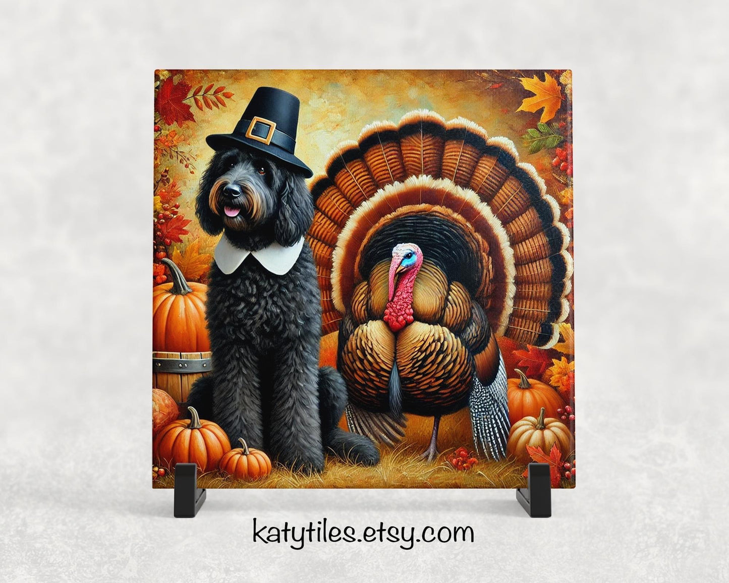 Doodle Thanksgiving Trivets for Hot Dishes - Thanksgiving Holiday Decorations – Thanksgiving Hot Plates - Gift for Doodle Lover Decor