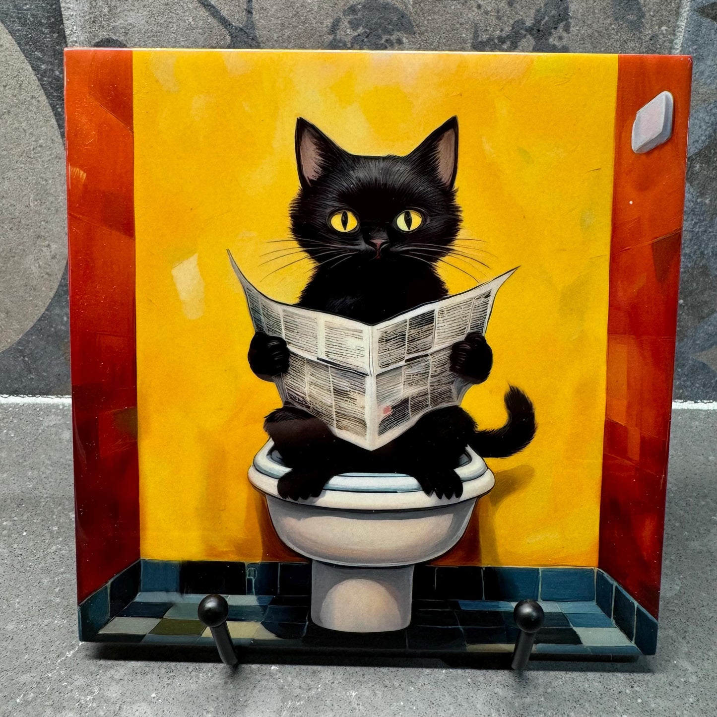 9 Designs! 6x6 Trivet for Hot Dishes, Poopin' Kitties, Bathroom Decor, Bathroom Art, Gift for Cat Lovers, Cat Art, Gifts For Cat Lovers