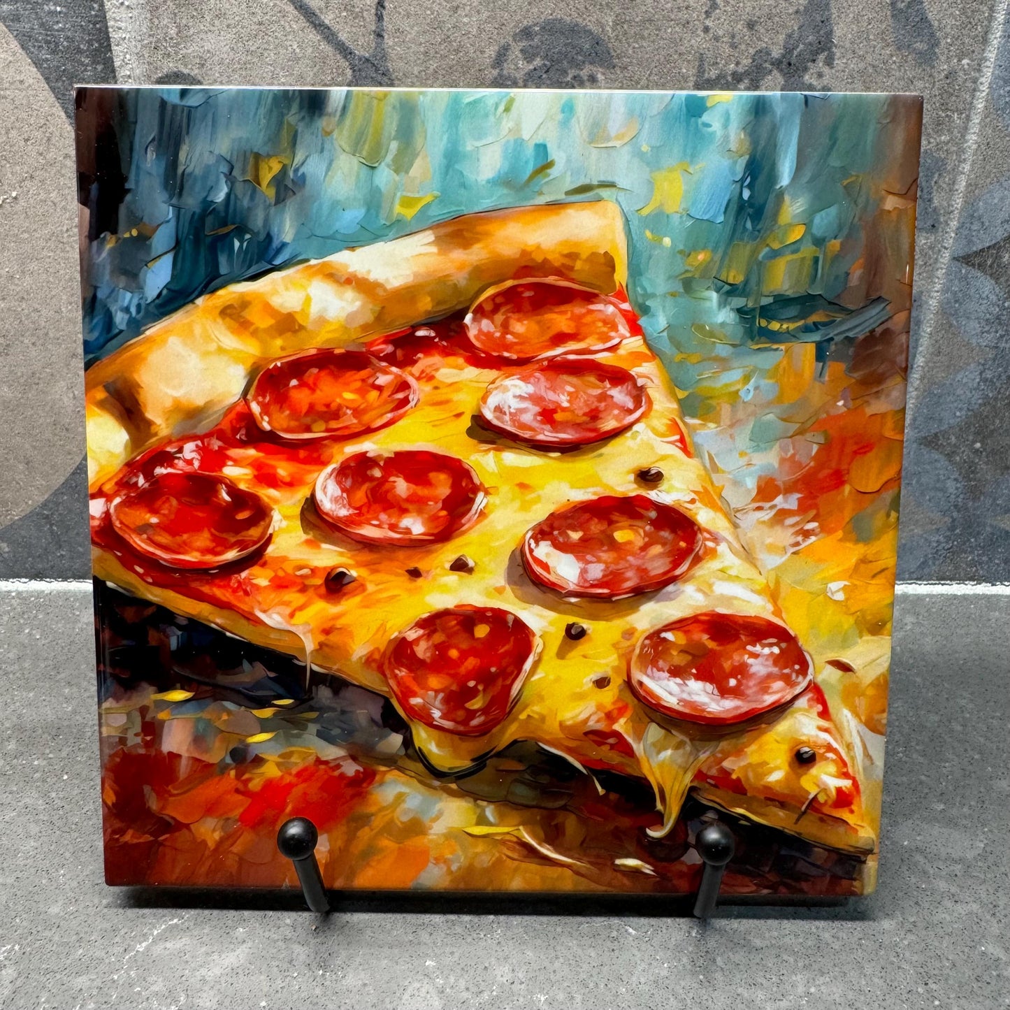 2 Designs! Pizza Ceramic Tile Trivet/Coaster – 6x6 Handmade Kitchen Decor, Fun Foodie Gift, Made in USA