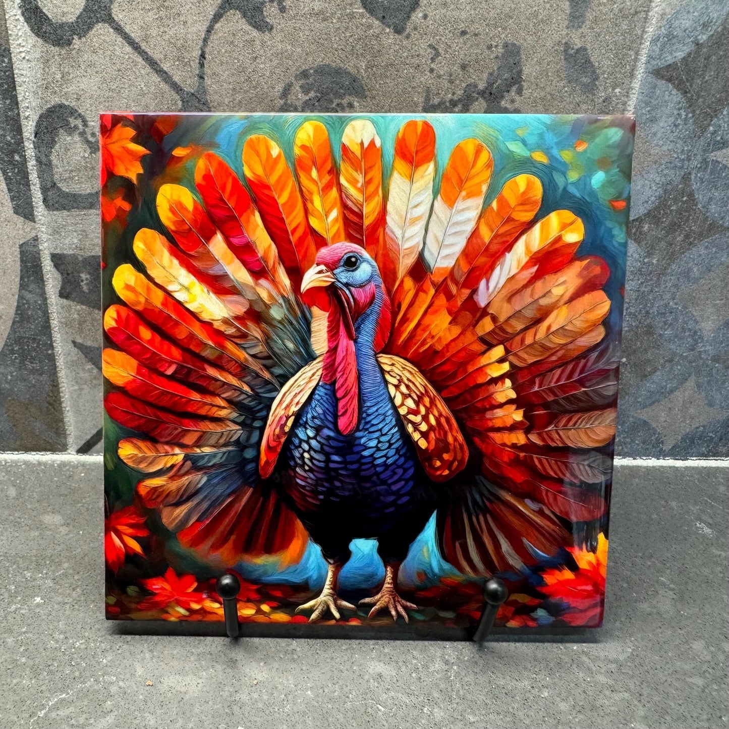 2 Designs! Thanksgiving Turkey Ceramic Tile Trivet/Coaster – 6x6 Handmade Fall/Autumn Kitchen Decor, Hostess Gift, Made in USA