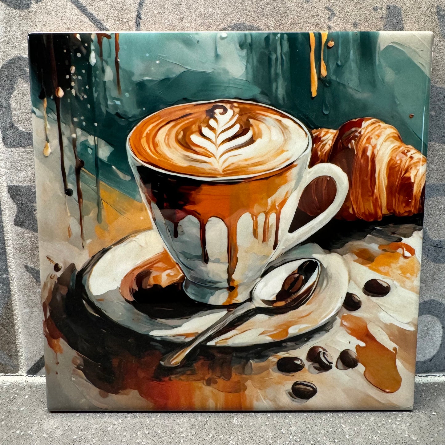 Trivet for hot dishes. Gift for Coffee Lovers. Hot Plate. 6"x6" Trivet. Coffee Coaster. Drink Coaster. Gift for co-worker. Office gift.