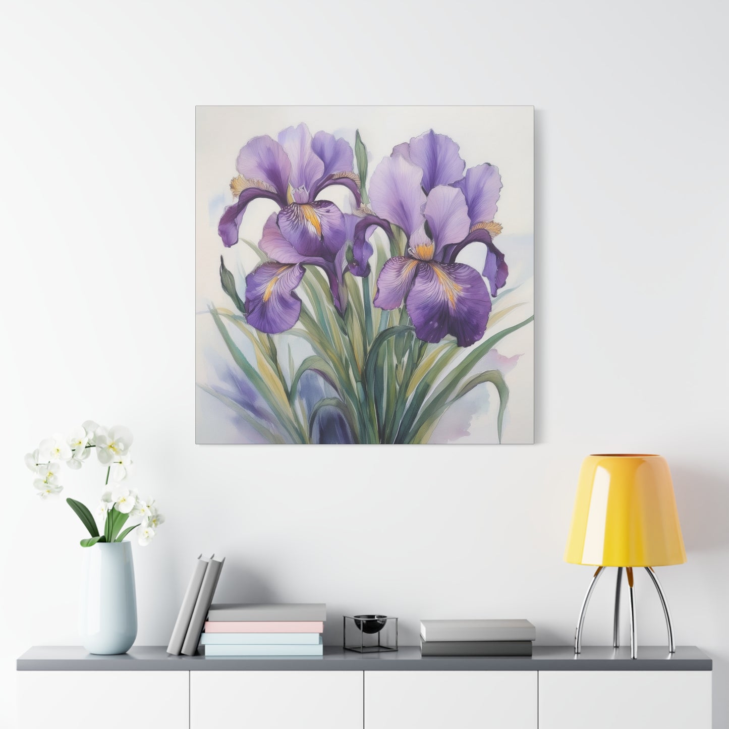 Iris Frameless Canvas Wall Art Sizes 10”x10” – 36”x36”