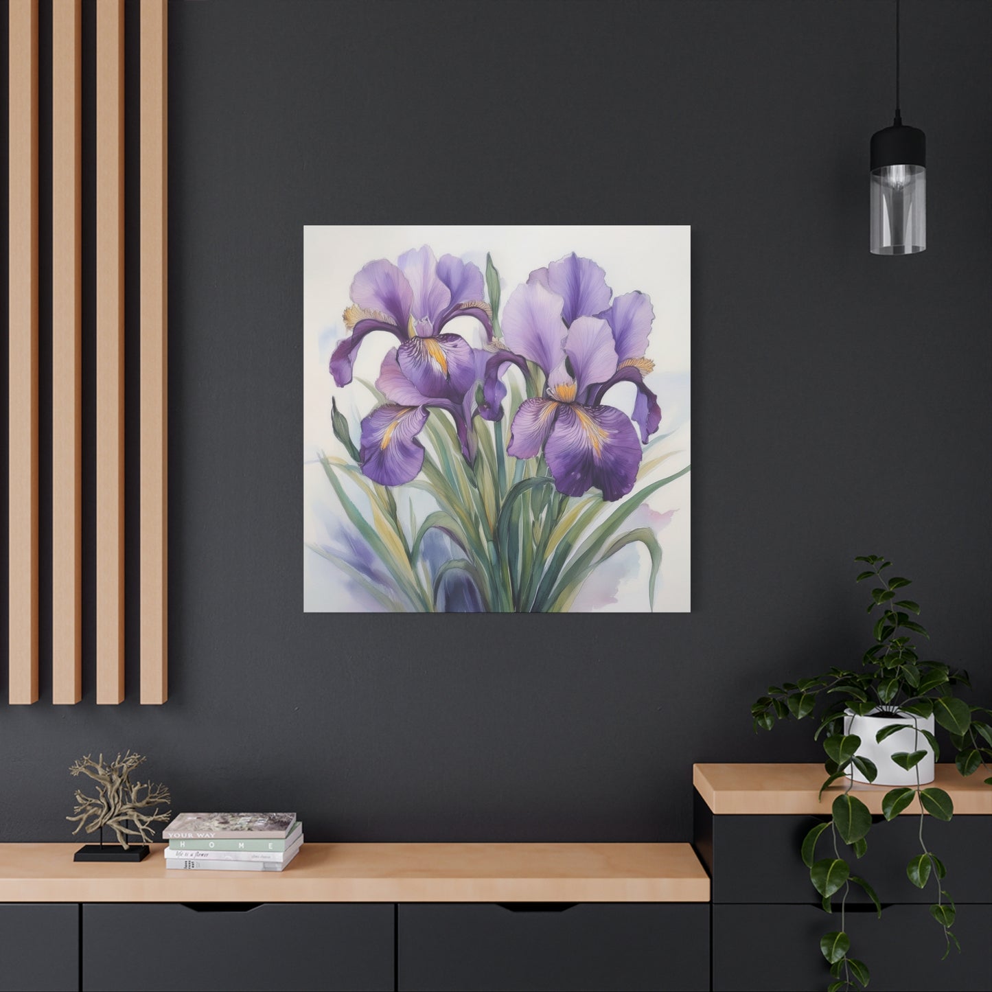 Iris Frameless Canvas Wall Art Sizes 10”x10” – 36”x36”