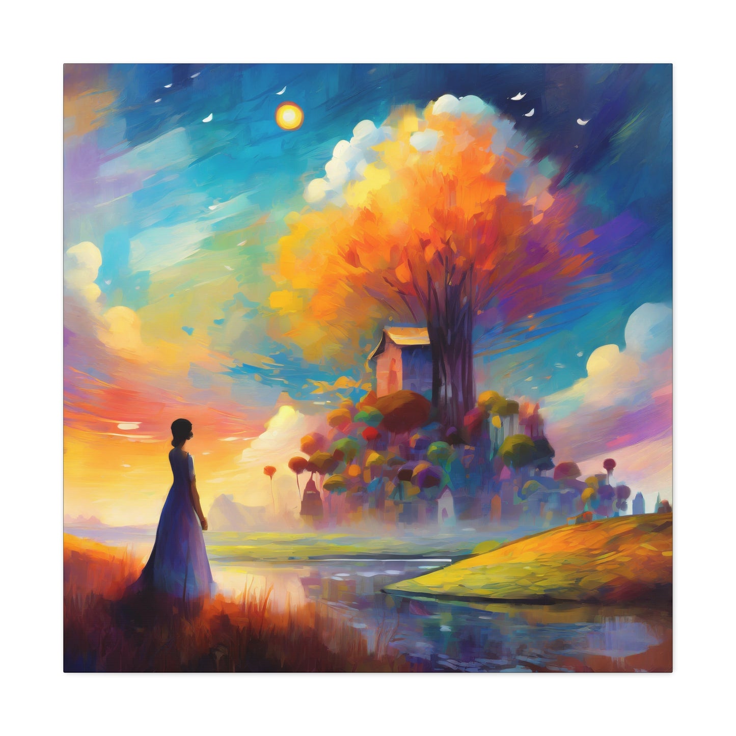 Fantasy Frameless Canvas Wall Art Sizes 10”x10” – 36”x36”