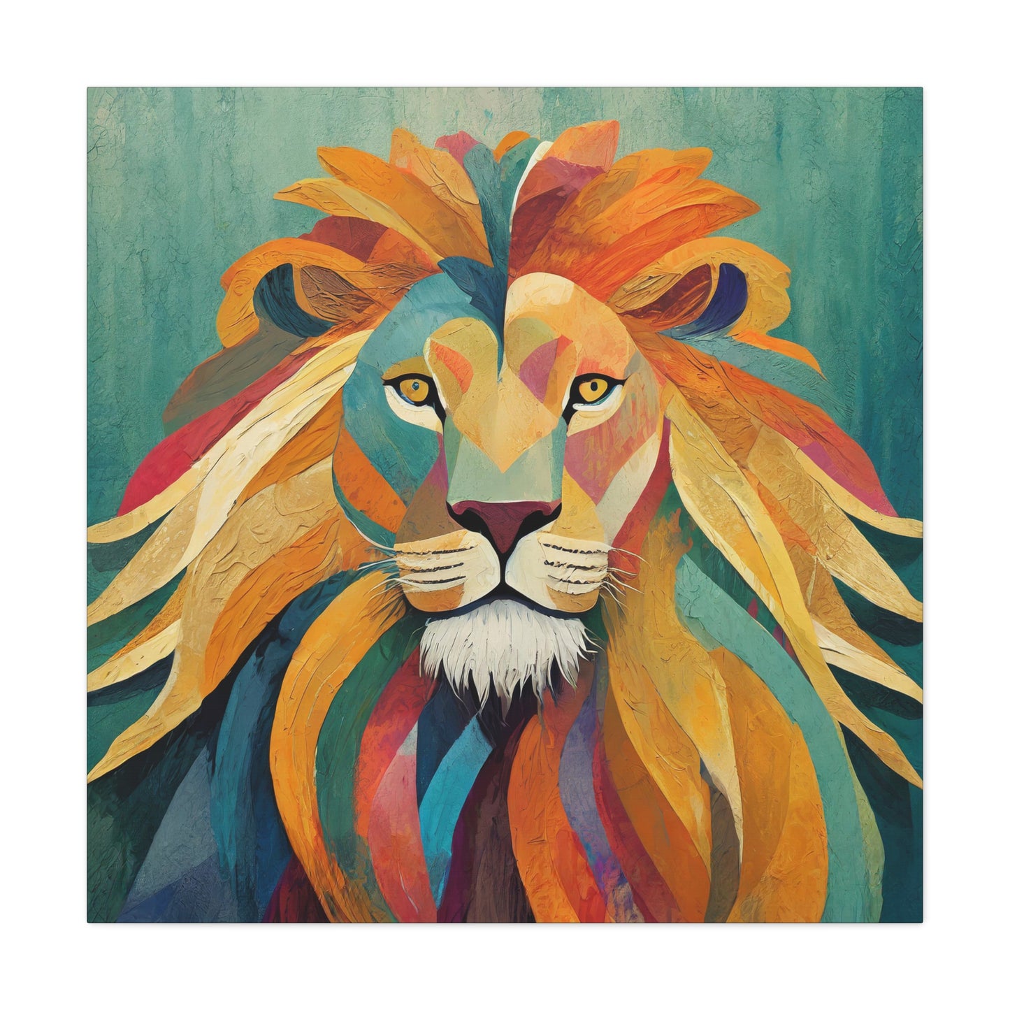 Lion Frameless Canvas Wall Art Sizes 10”x10” – 36”x36”
