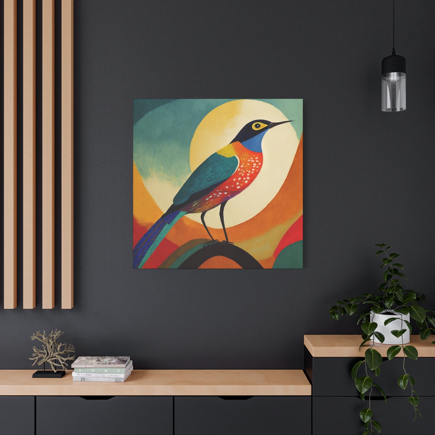 Bird Frameless Canvas Wall Art Sizes 10”x10” – 36”x36”