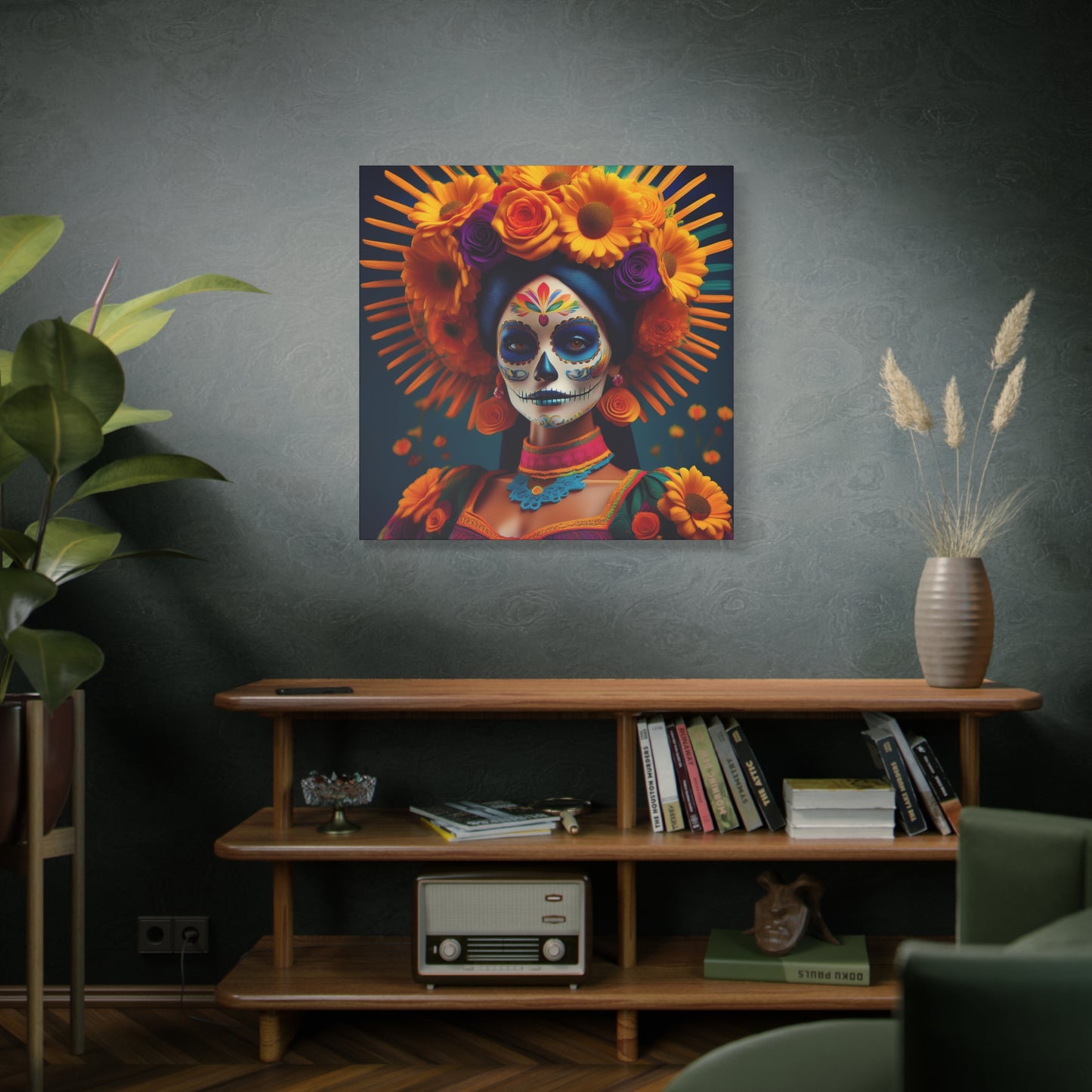 La Catrina Frameless Canvas Wall Art Sizes 10”x10” – 36”x36”