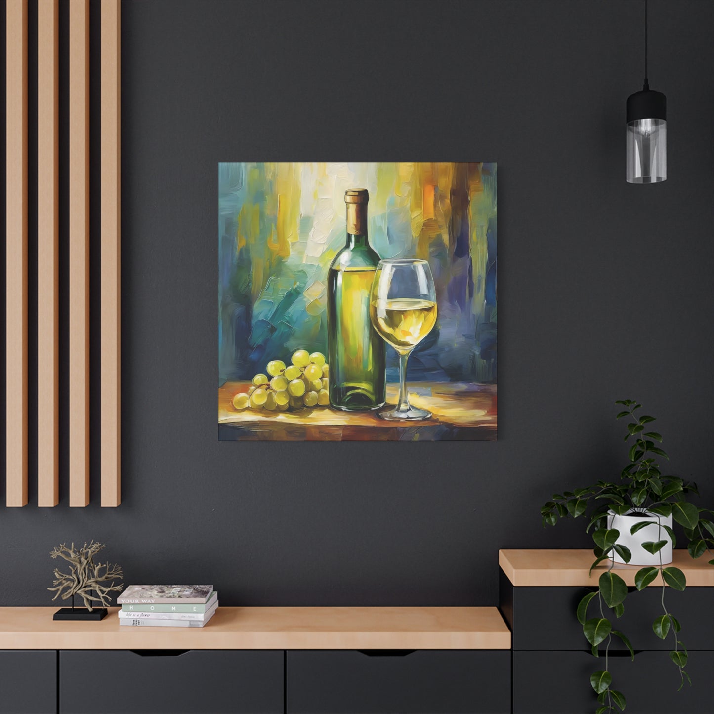White Wine Frameless Canvas Wall Art Sizes 10”x10” – 36”x36”