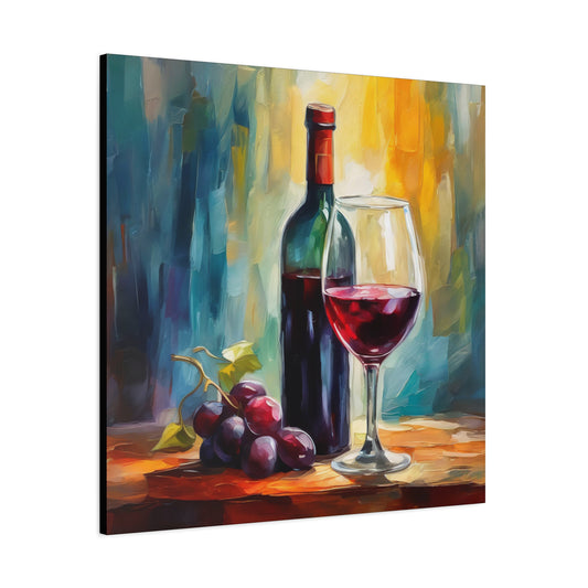 Red Wine Frameless Canvas Wall Art Sizes 10”x10” – 36”x36”