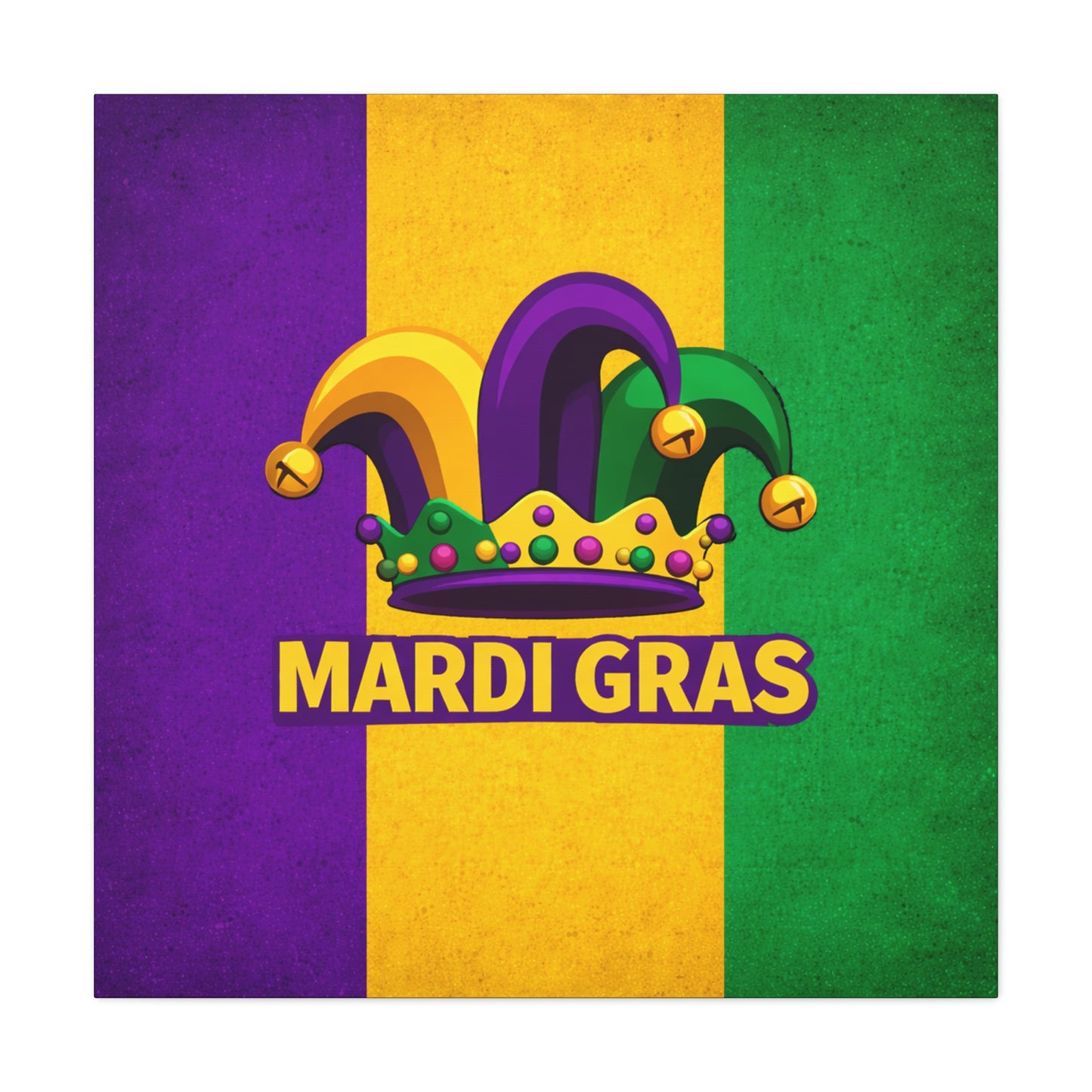 Mardi Gras Frameless Canvas Wall Art Sizes 10”x10” – 36”x36”