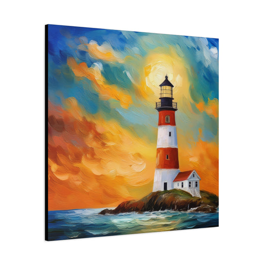 Lighthouse Frameless Canvas Wall Art Sizes 10”x10” – 36”x36”