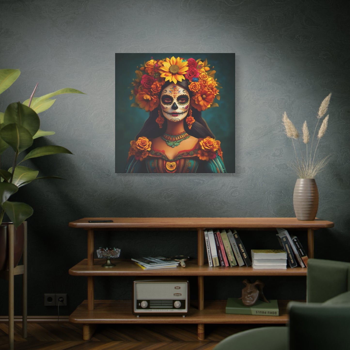 La Catrina Frameless Canvas Wall Art Sizes 10”x10” – 36”x36”