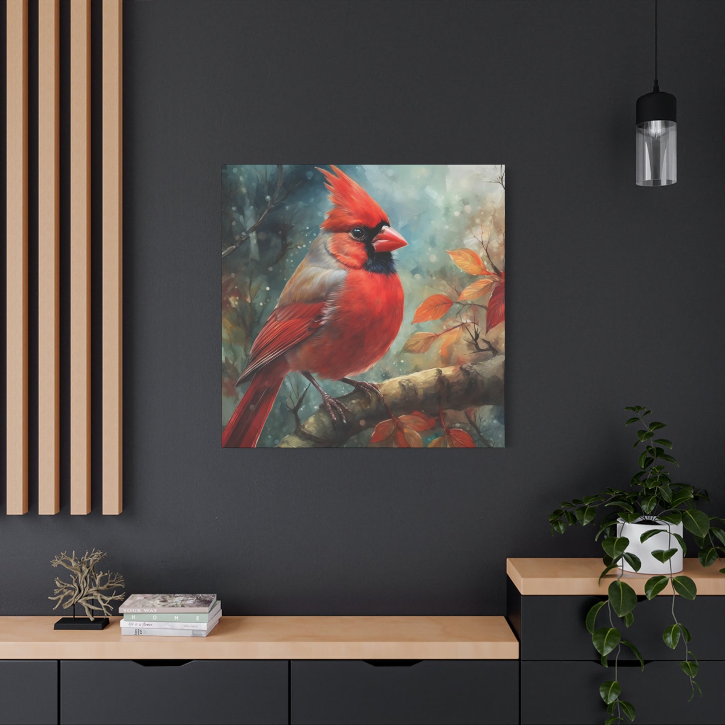 Cardinal Frameless Canvas Wall Art Sizes 10”x10” – 36”x36”