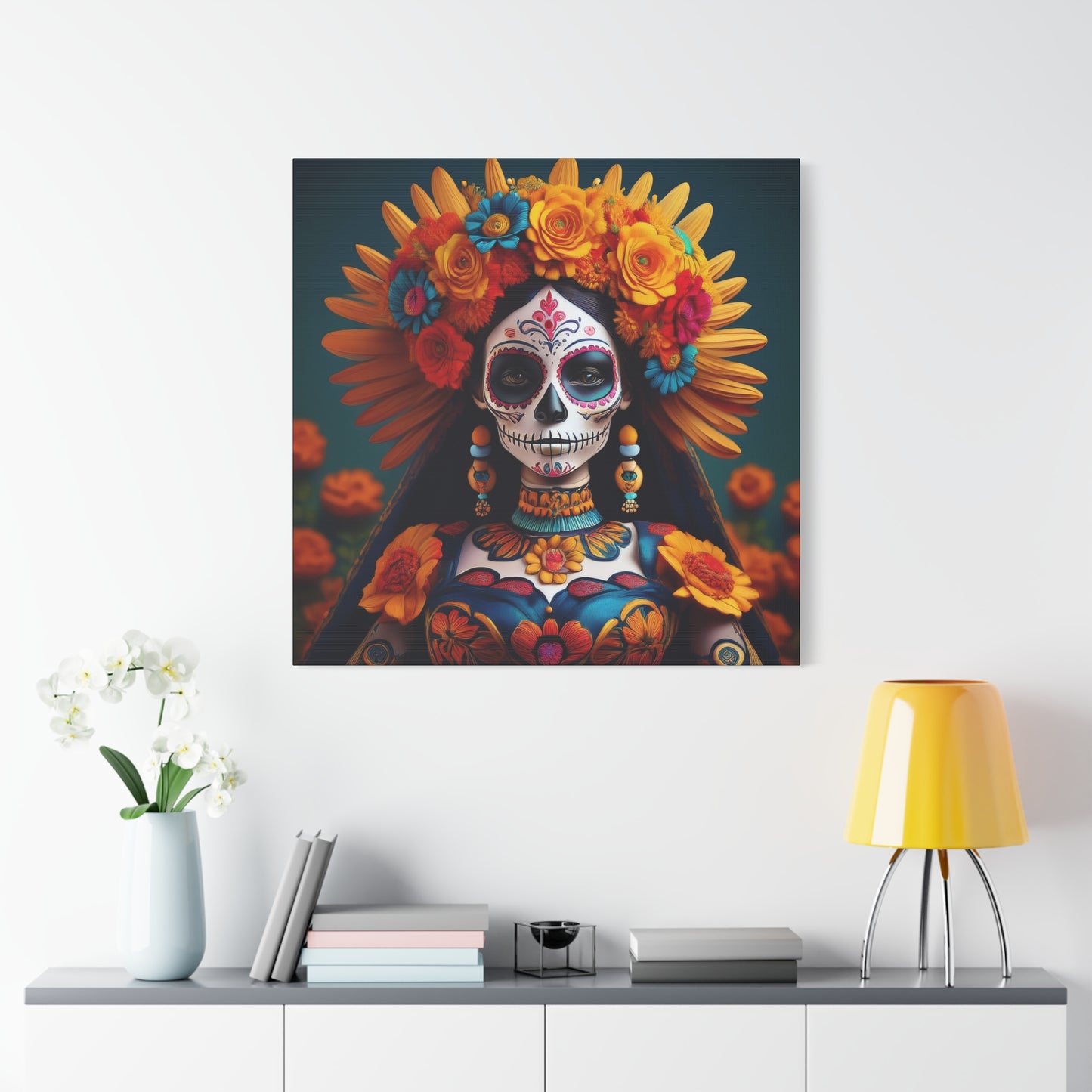 La Catrina Frameless Canvas Wall Art Sizes 10”x10” – 36”x36”