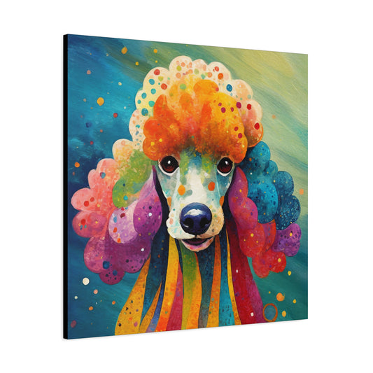 Poodle Frameless Canvas Wall Art Sizes 10”x10” – 36”x36”