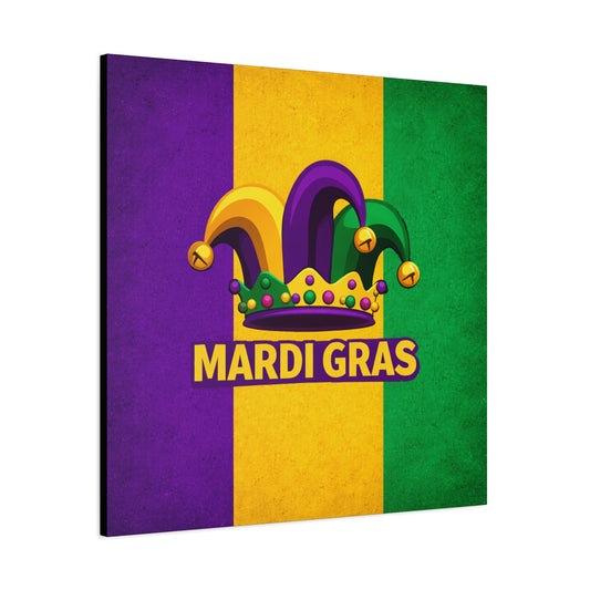 Mardi Gras Frameless Canvas Wall Art Sizes 10”x10” – 36”x36”