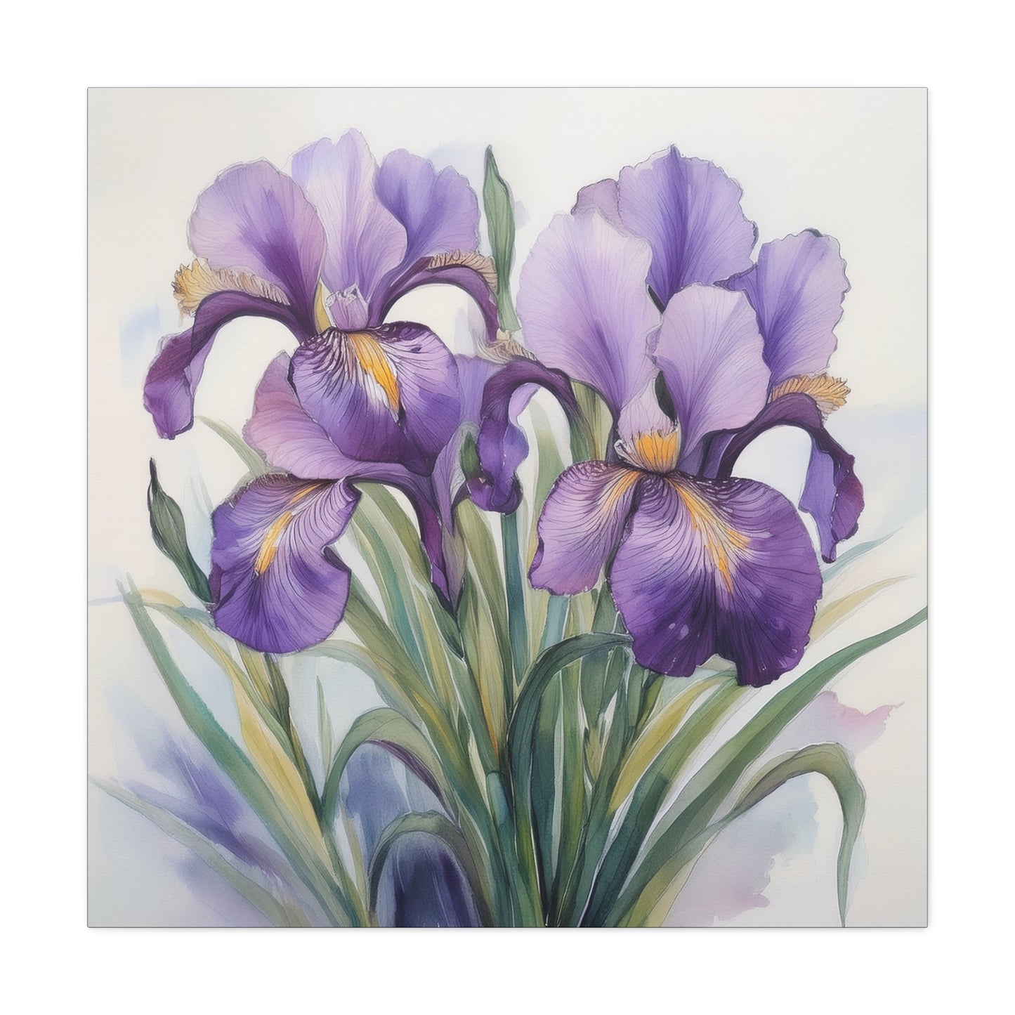 Iris Frameless Canvas Wall Art Sizes 10”x10” – 36”x36”