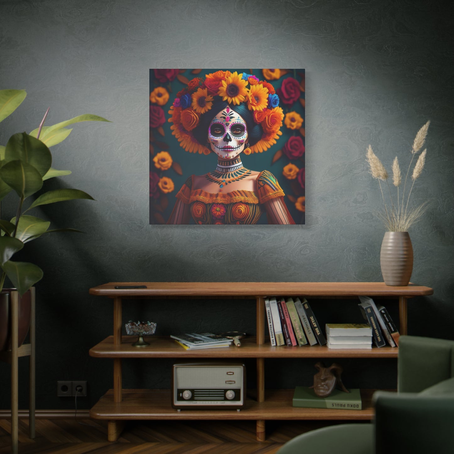 La Catrina Frameless Canvas Wall Art Sizes 10”x10” – 36”x36”