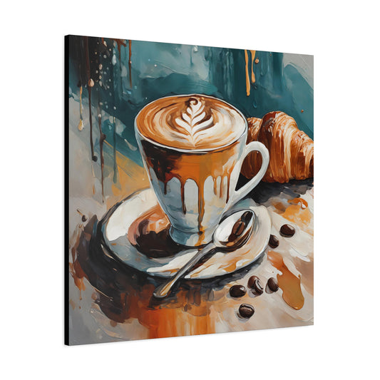 Coffee Frameless Canvas Wall Art Sizes 10”x10” – 36”x36”