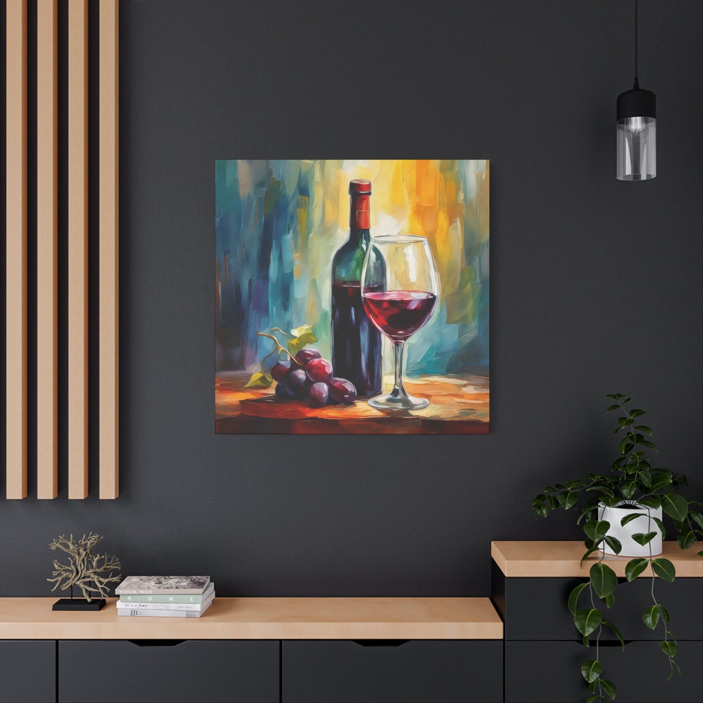 Red Wine Frameless Canvas Wall Art Sizes 10”x10” – 36”x36”