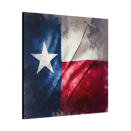 Rustic Texas Flag Frameless Canvas Wall Art Sizes 10”x10” – 36”x36”