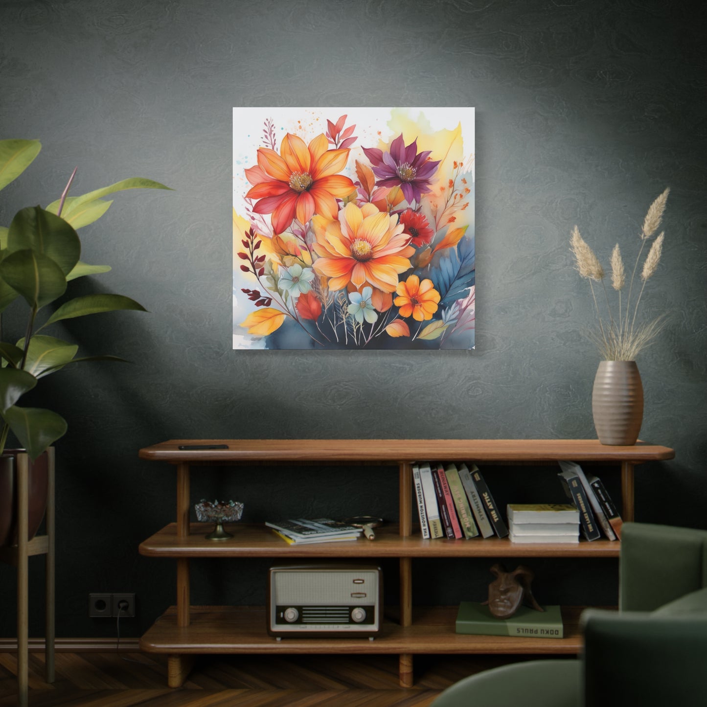 Wild Flowers Frameless Canvas Wall Art Sizes 10”x10” – 36”x36”