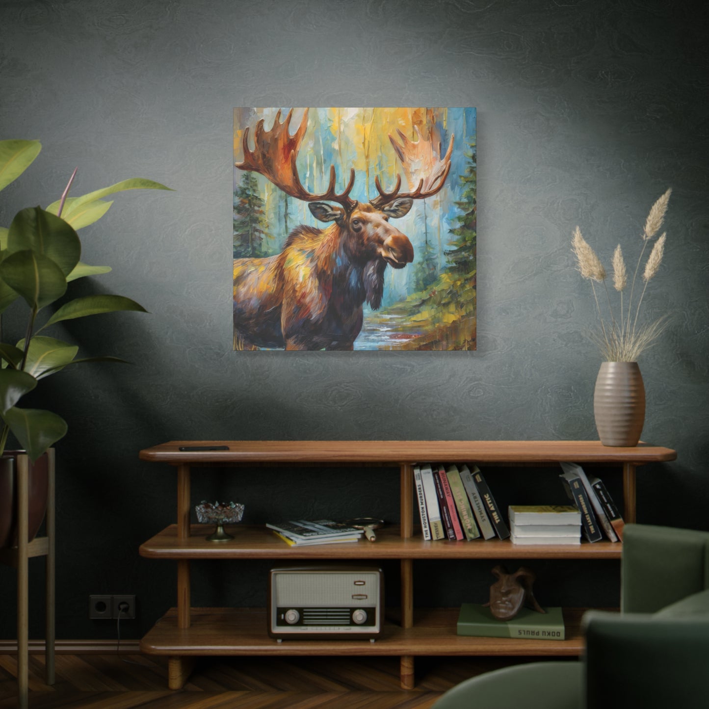 Moose Frameless Canvas Wall Art Sizes 10”x10” – 36”x36”